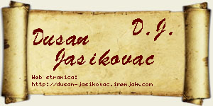 Dušan Jasikovac vizit kartica